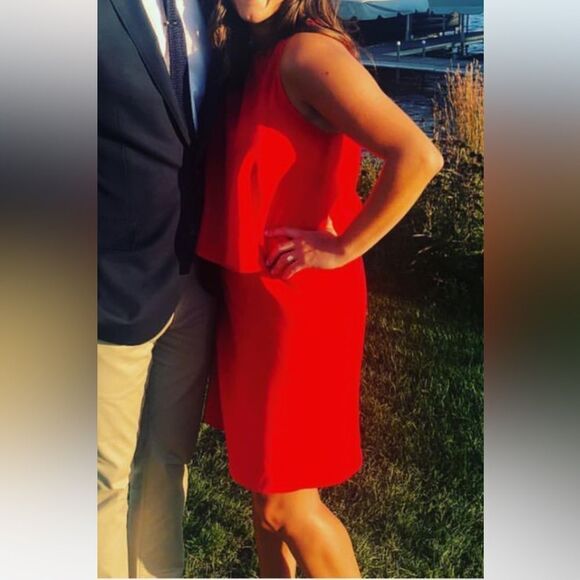 Y.A.S. ASOS Bright Red Yassandia Layered Sleeveless Dress (Size: Small) - Picture 5 of 14